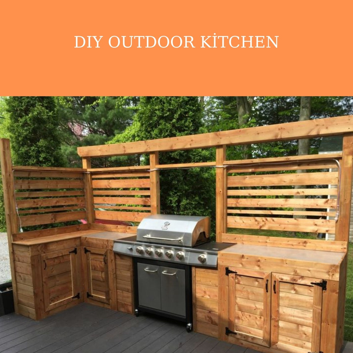 Grill Station, Diy Outdoor Kitchen Plan Pdf, Diy Guide To Creating The ... inside Built In Grill Station Design