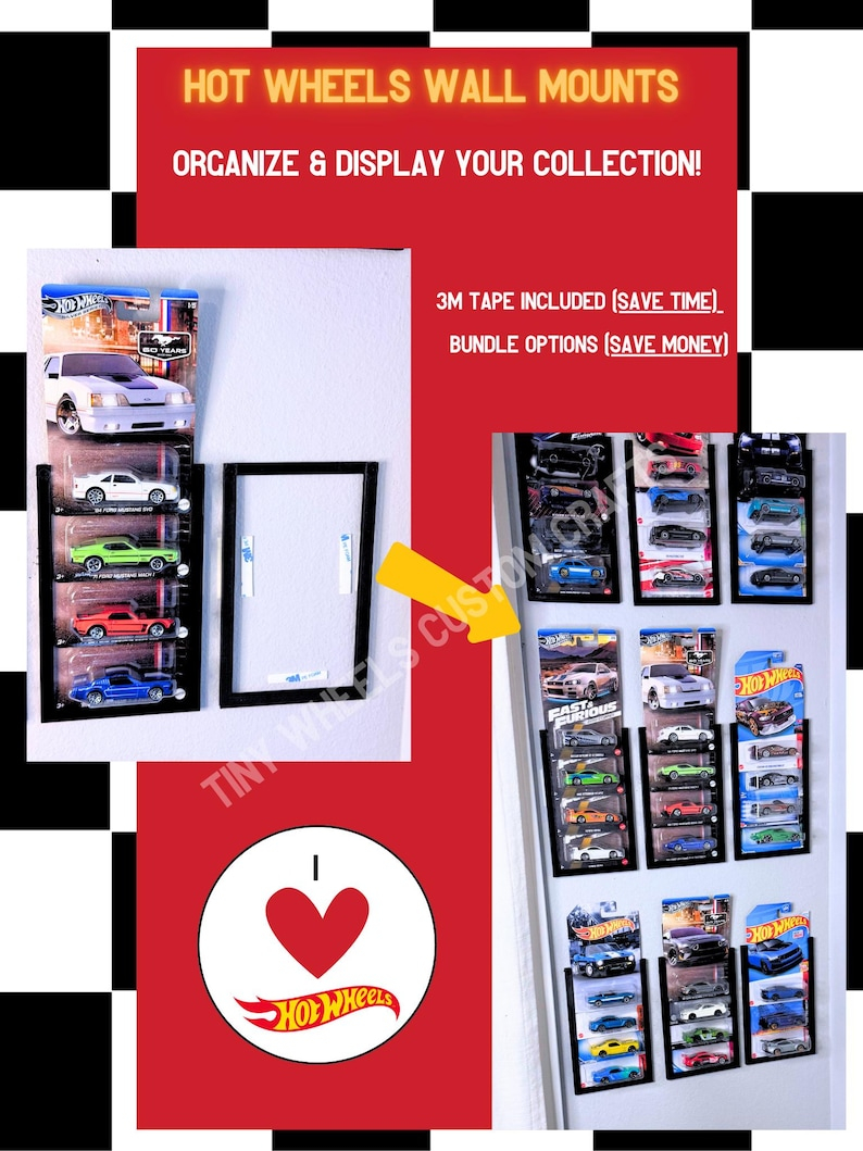 Hot Wheels Wall Mount: Magnetic Display Stand For 1∶64 Scale Cars - Etsy inside The Ultimate Guide to Organizing and Displaying Hot Wheels in 2026