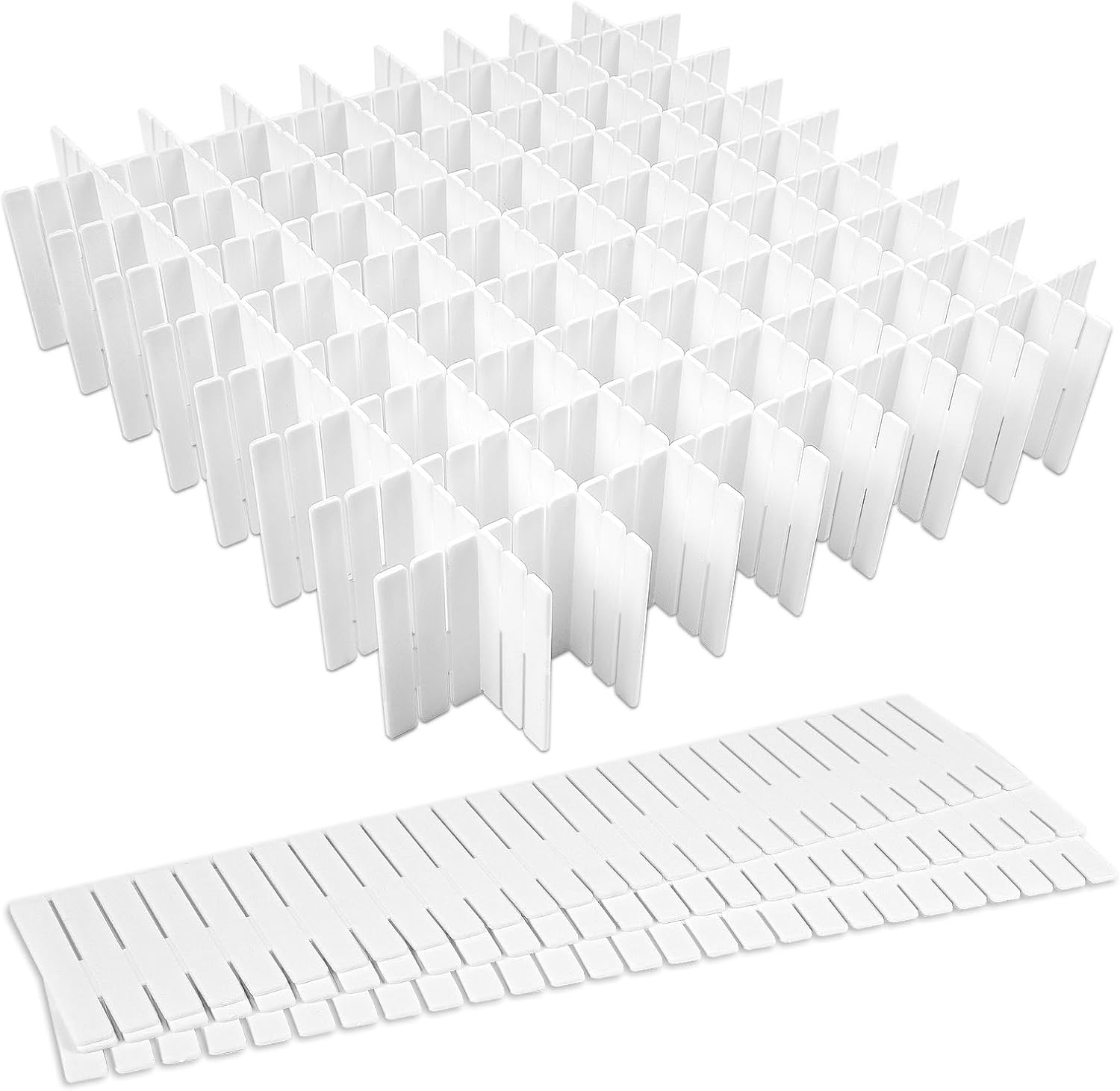 Hotut Drawer Dividers Adjustable Drawer Storage Organizer, 16 Pcs Grid ... pertaining to Tupperware Lid Organizer