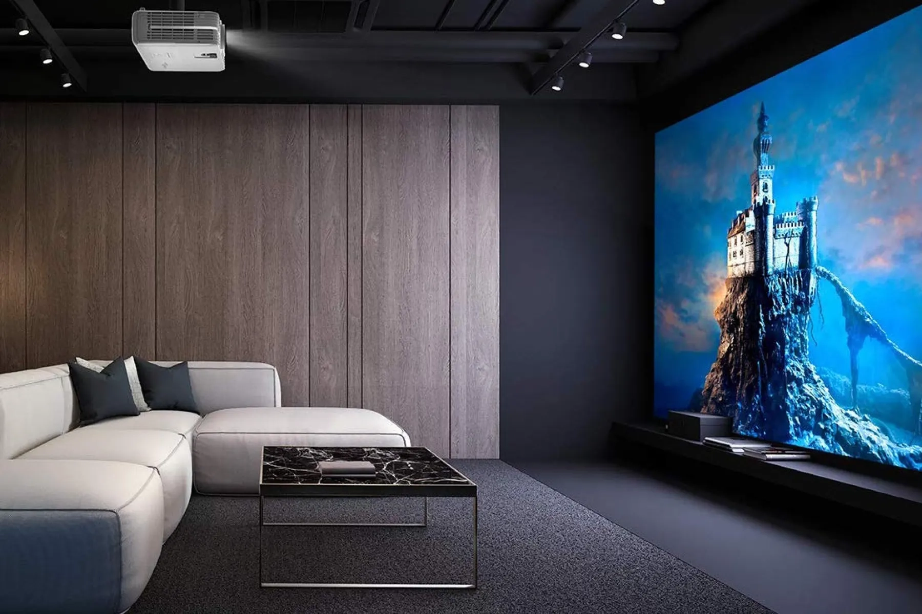 How Far Should You Sit From A 120-Inch Screen? - Archute throughout Projector Vs Tv For Basement Home Theater