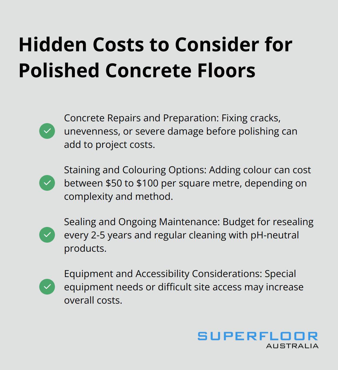 How Much Do Polished Concrete Floors Cost Per Square Metre? within The Real Cost of Polished Concrete Floors and What Homeowners Should Know