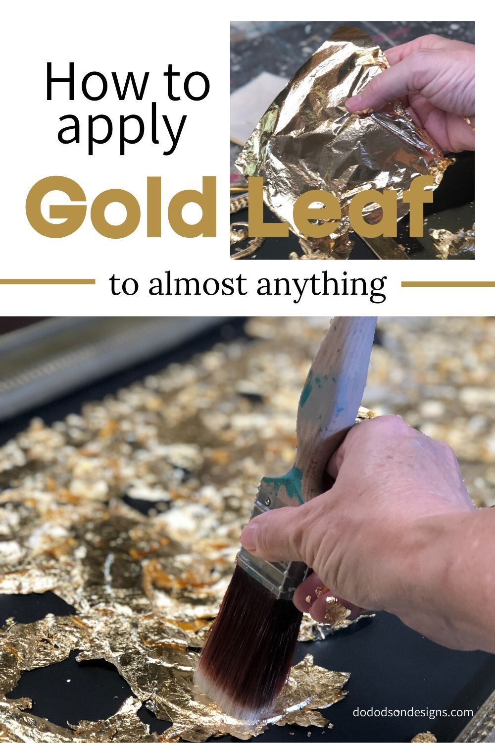 How To Apply Gold Leaf To Almost... Anything! | Gold Leaf Decor, Gold ... in Gold Leaf Furniture Diy