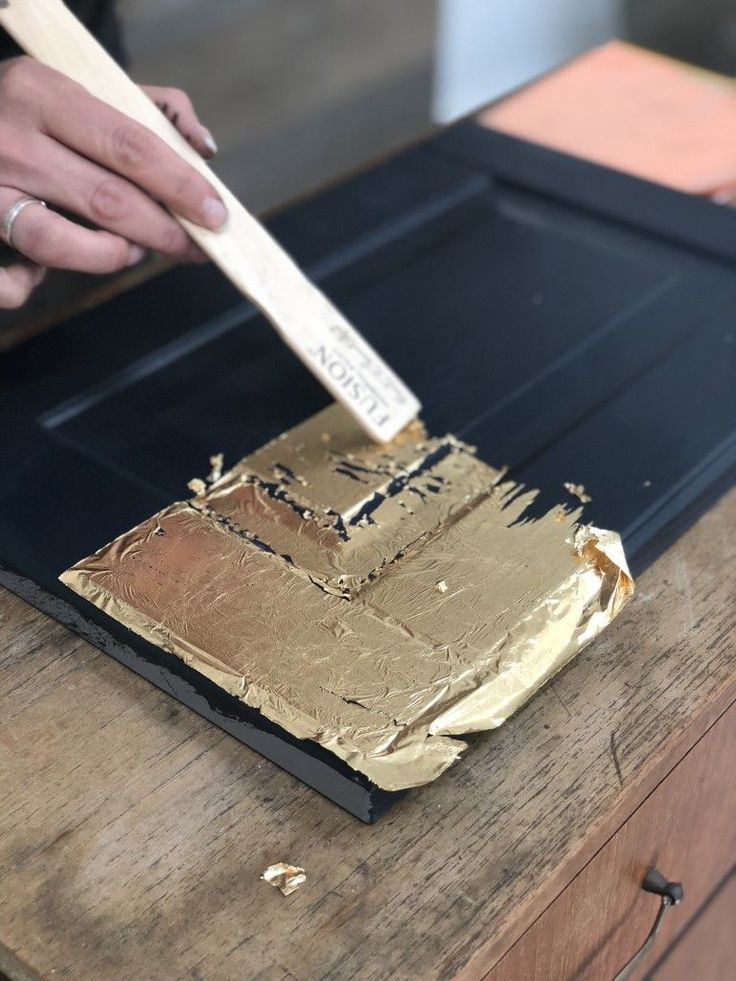 How To Apply Gold Leaf To Furniture • Fusion™ Mineral Paint | Gold Leaf ... intended for Gold Leaf Furniture Diy