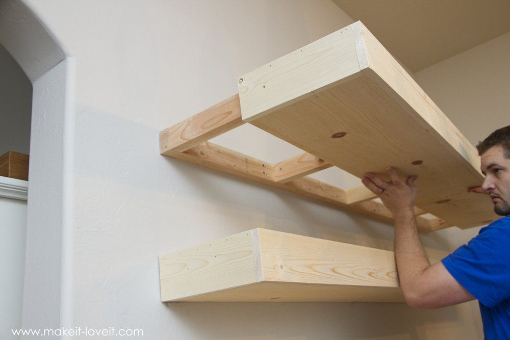 How To Build Simple Floating Shelves (...For Any Room In The House ... pertaining to Install Floating Shelves On Drywall