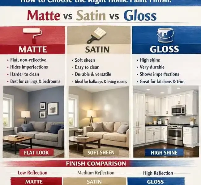 How To Choose The Right Home Paint Finish: Matte Vs Satin Vs Gloss regarding Choosing the Right Base Finish to Complement Your Existing Home Decor