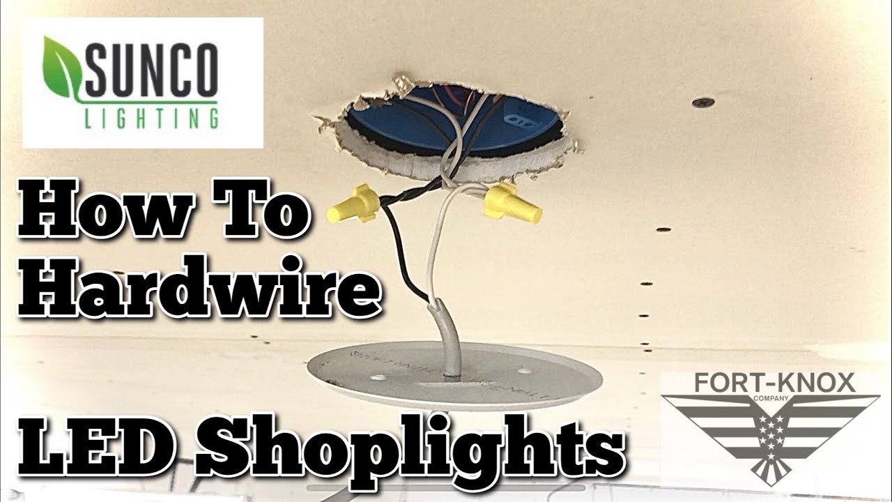 How To Hardwire Led Shop Lights | Sunco Led Lights 4Ft From Amazon ... within How to Decide Between Battery and Hardwired Picture Lights Without the Stress
