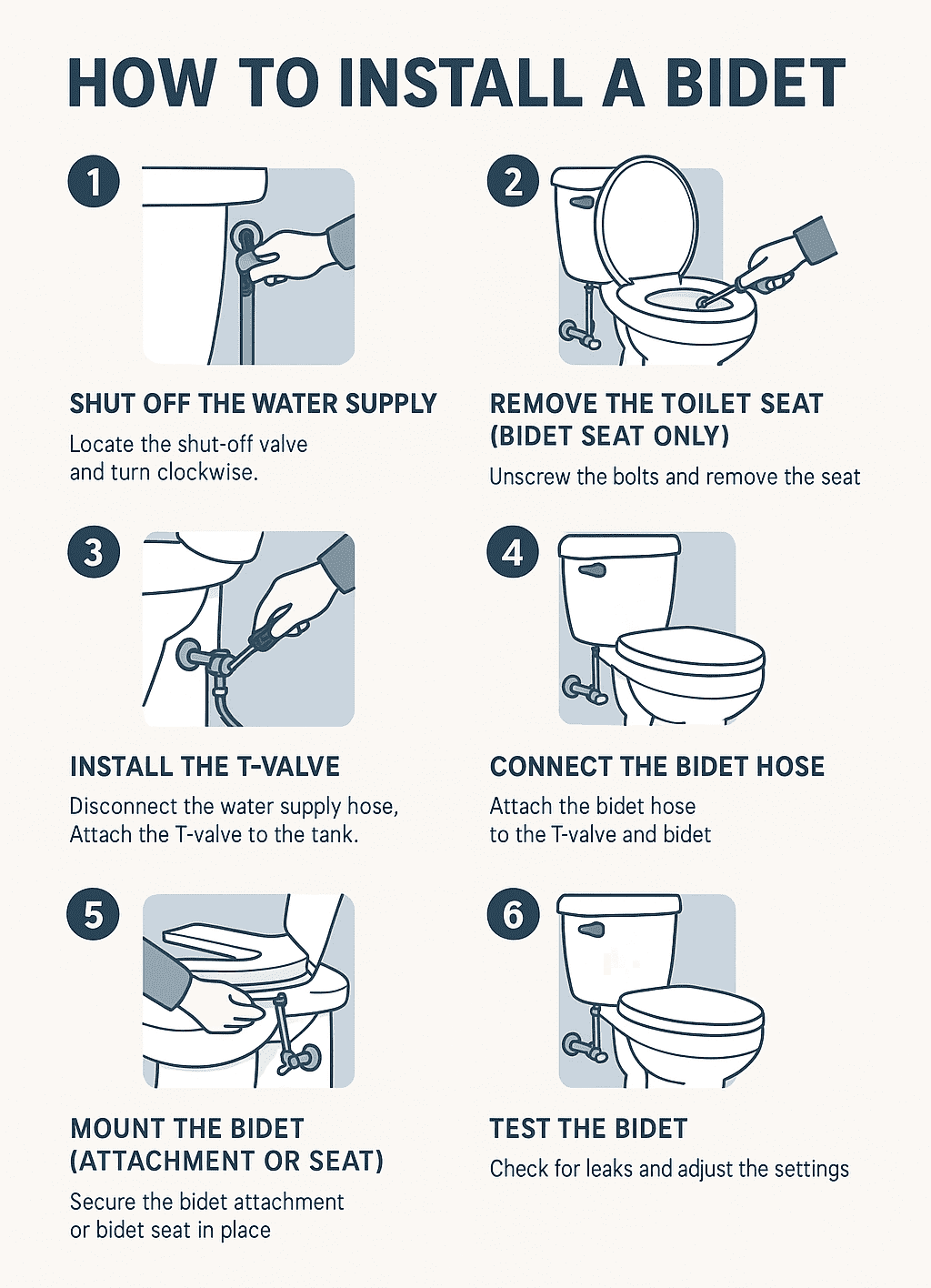 How To Install A Bidet In 10 Steps | Drainrooter Plumbing throughout Step by Step Instructions for Installing a Bidet Attachment on Any Standard Toilet