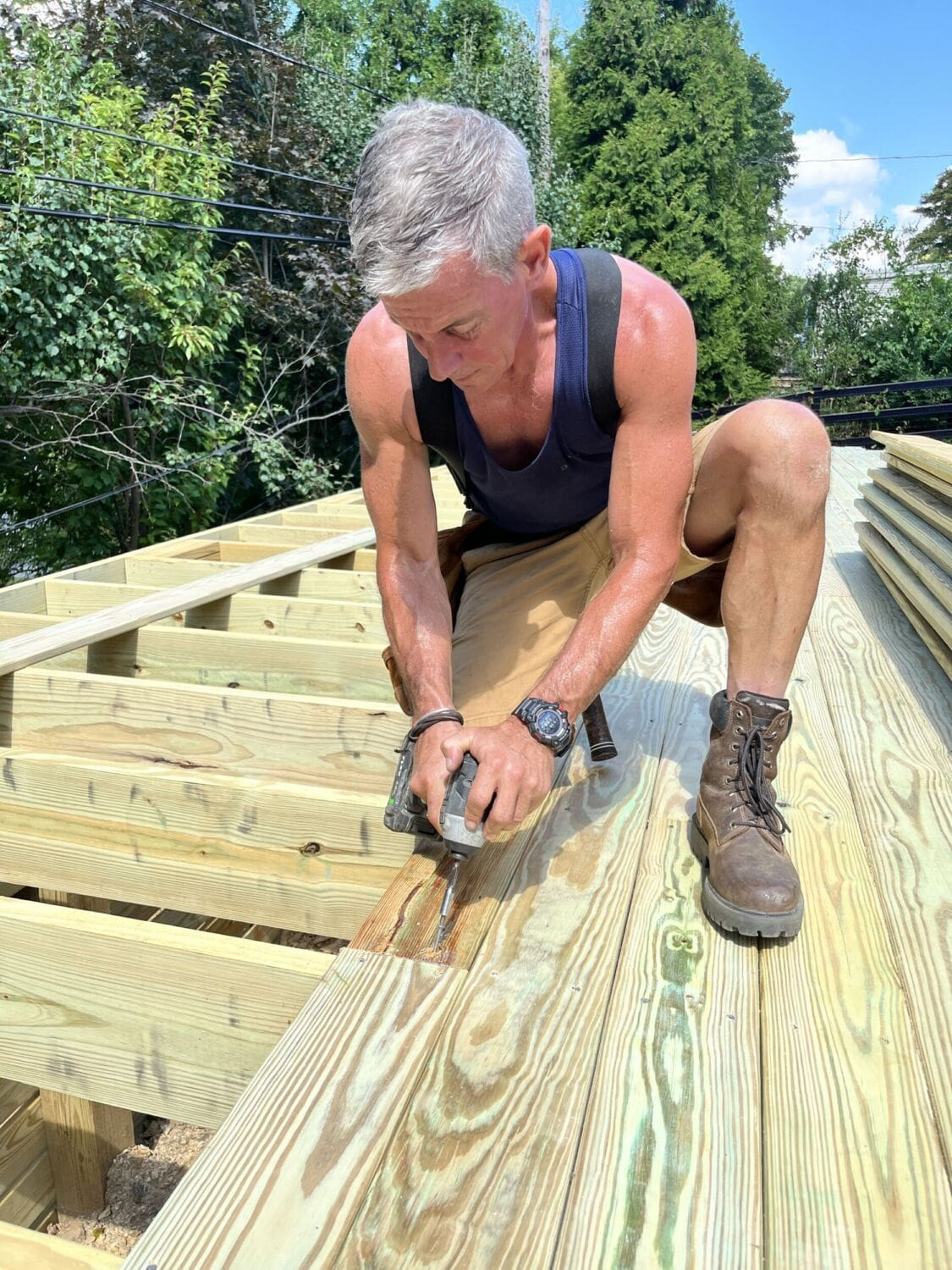 How To Install Deck Boards: Crown Up Or Down? regarding Straighten Crooked Lumber Before You Nail Down Your First Deck Board