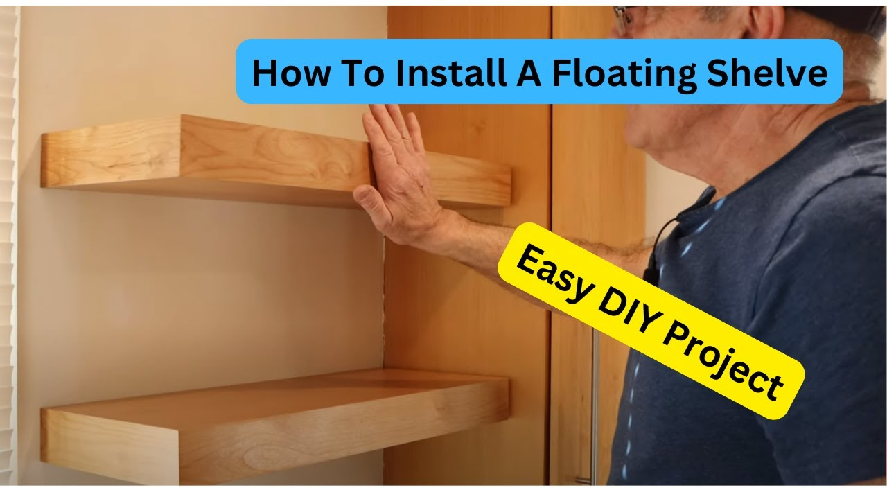 How To Install Floating Shelves On A Wall / Easy Diy Project - Youtube regarding Install Floating Shelves On Drywall