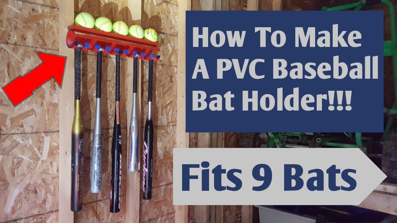 How To Make A Baseball Bat Rack (Fits 9 Bats And 9 Balls) - Youtube for Sports Equipment Organizer Garage