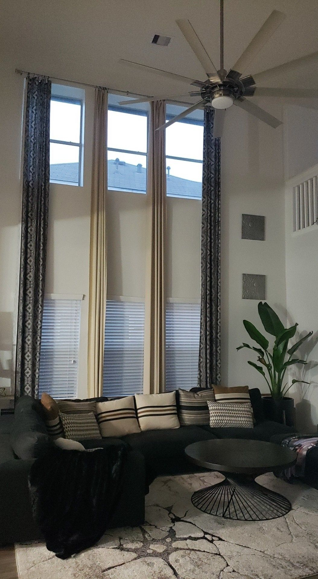How To Make Long Drapes Easy And Affordable with regard to Curtains For High Ceiling Windows
