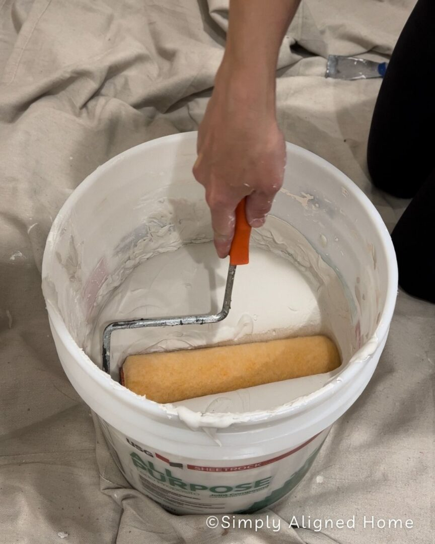 How To Skim Coat Textured Walls: Diy Smooth Walls - Simply Aligned Home within Skim Coat Wall Smooth Finish
