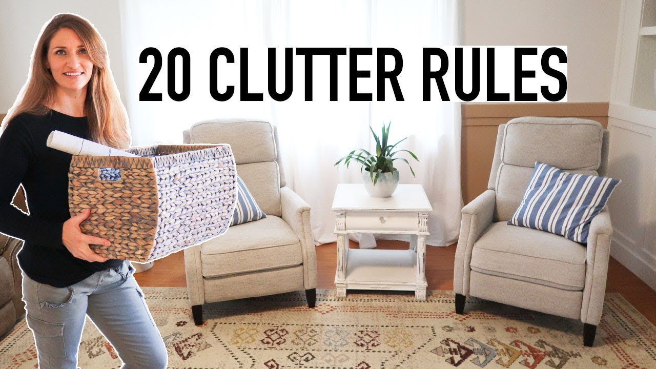 How To Stay Clutter-Free - 20 Clutter-Free Rules That Really Work ... with Decluttering Checklist Room By Room