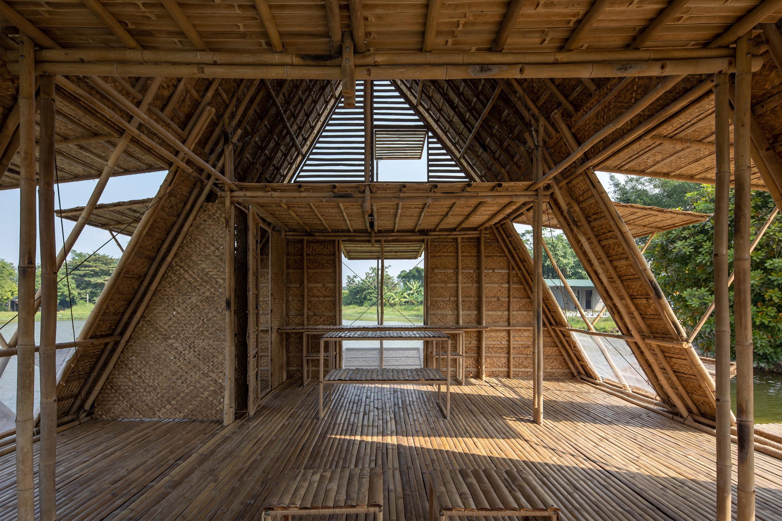 H&P Architects · Floating Bamboo House · Divisare with regard to What Architects Are Saying About the Shift Toward Sustainable Bamboo Interiors