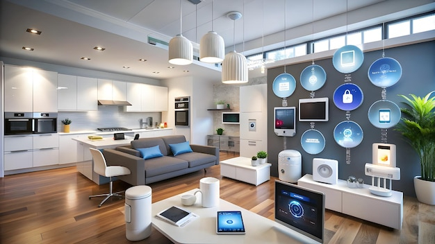 Iot Smart Home Setup With Connected Devices | Premium Ai-Generated Image with What 22 connected devices really look like in an average home