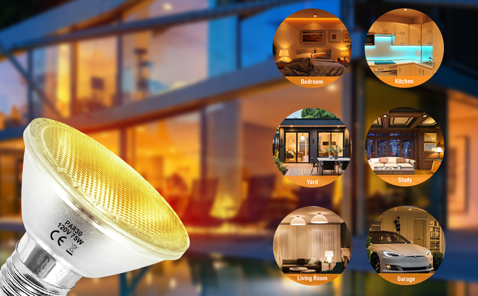 Kimloong Par30 Short Neck Halogen Flood Light Bulbs, 6 Pack, 120V 75W ... intended for Led Vs Halogen Downlight
