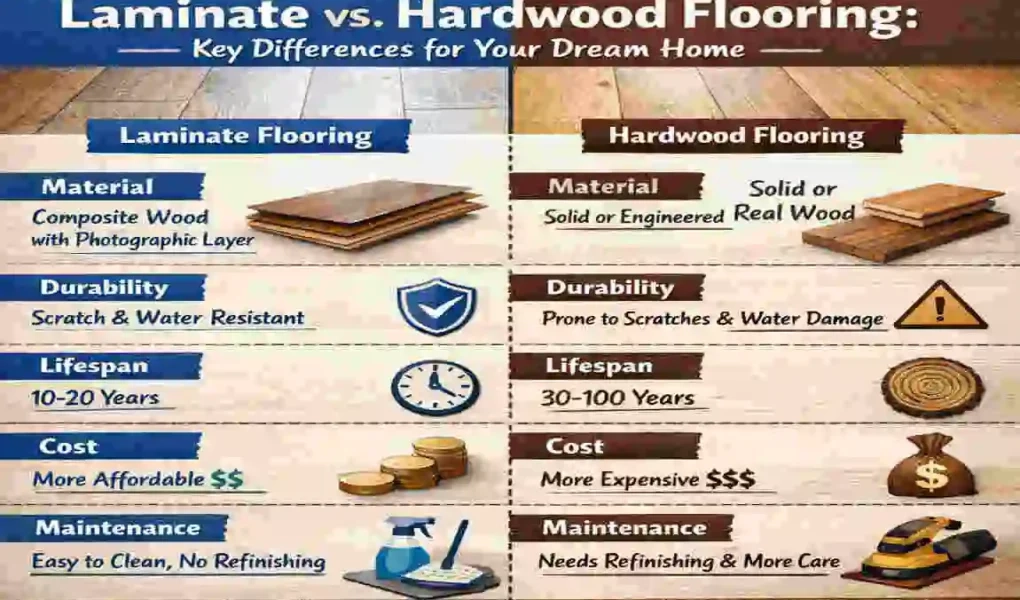 Laminate Vs. Hardwood Flooring Key Differences For Your Dream Home ... with Laminate Flooring Vs Hardwood