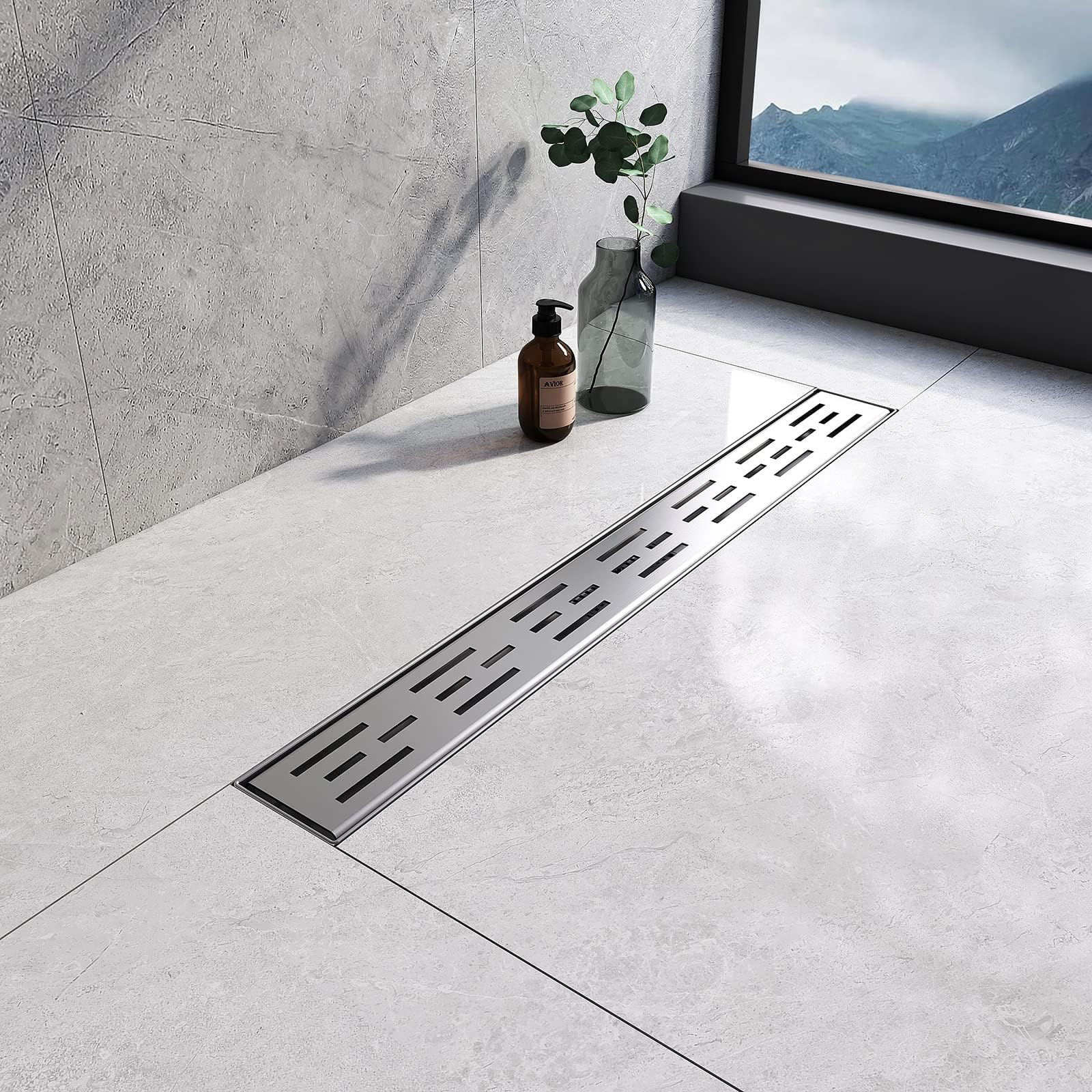 Linear Shower Drain inside Linear Drain Shower Design
