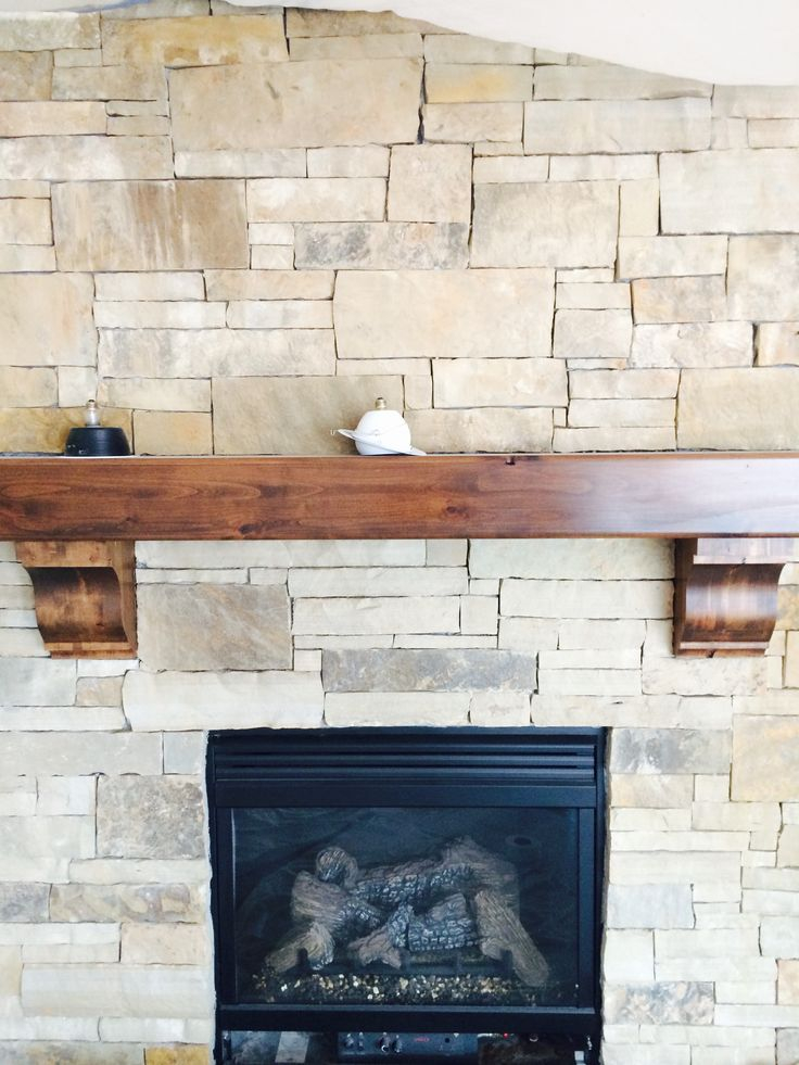Main Floor Fireplace Mantle - Darker Stain | Fireplace Tile, Fireplace ... intended for Common Mistakes Homeowners Make When Staining Fireplace Mantle Wood Beams