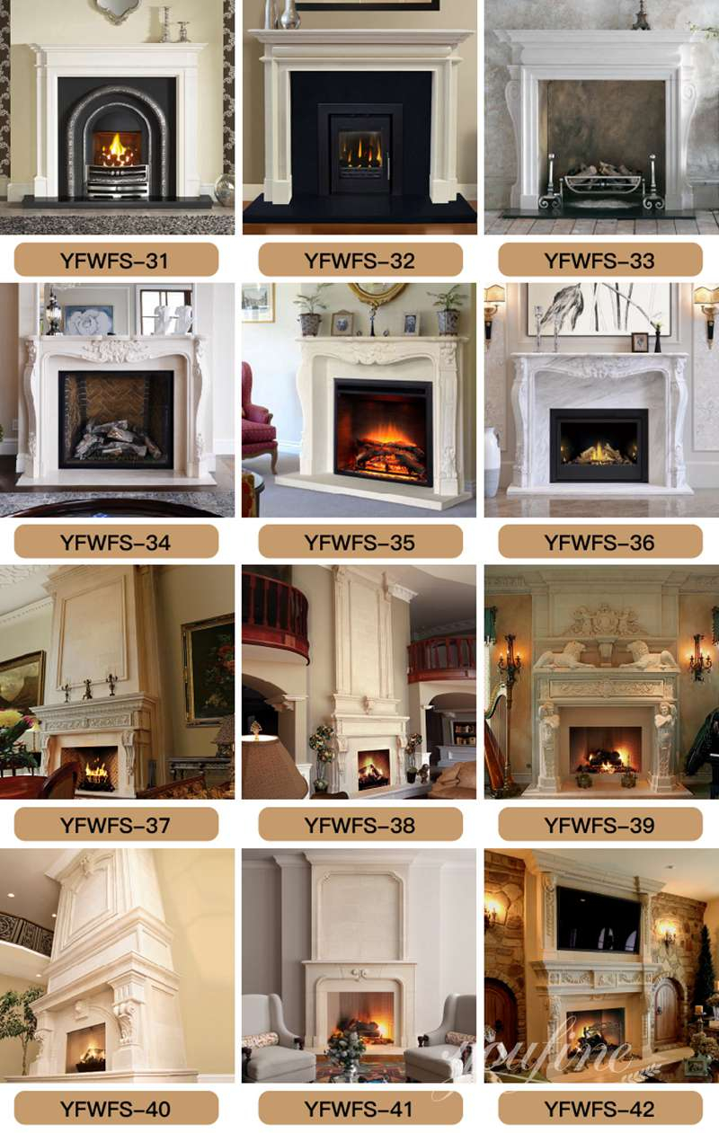 Marble Fireplace Surrounds With Mirror - Youfine Art Sculpture regarding Transforming Fireplace Surrounds With Mirror Image Marble Patterns