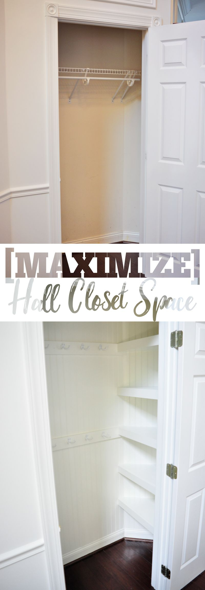 Maximize Your Hall Closet Storage By Transforming A Builder Basic ... in Build Closet Organizer
