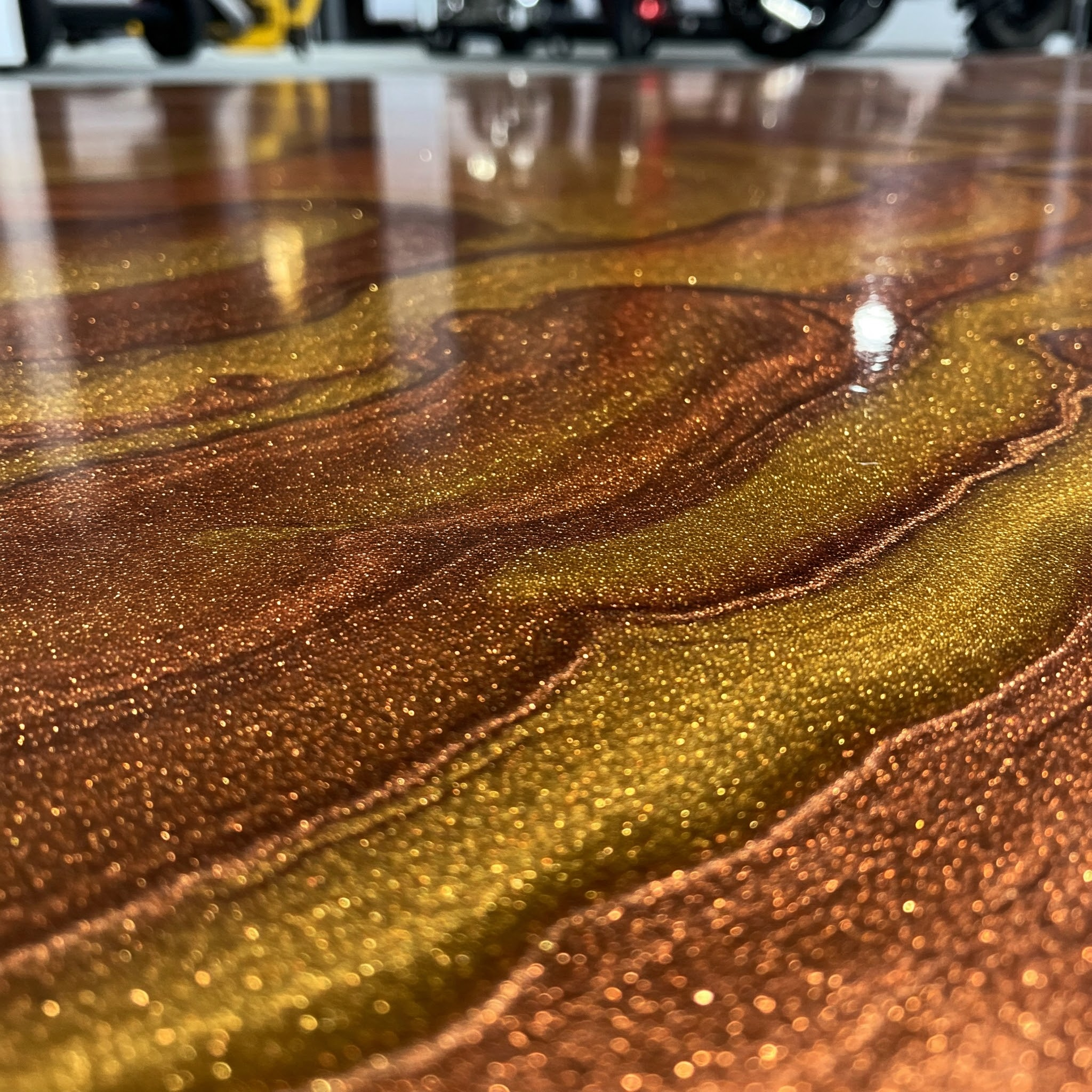 Metallic Epoxy | Unique, Durable & High-Gloss Finishes throughout Transforming Concrete into Art with High Gloss Metallic Epoxy Finishes