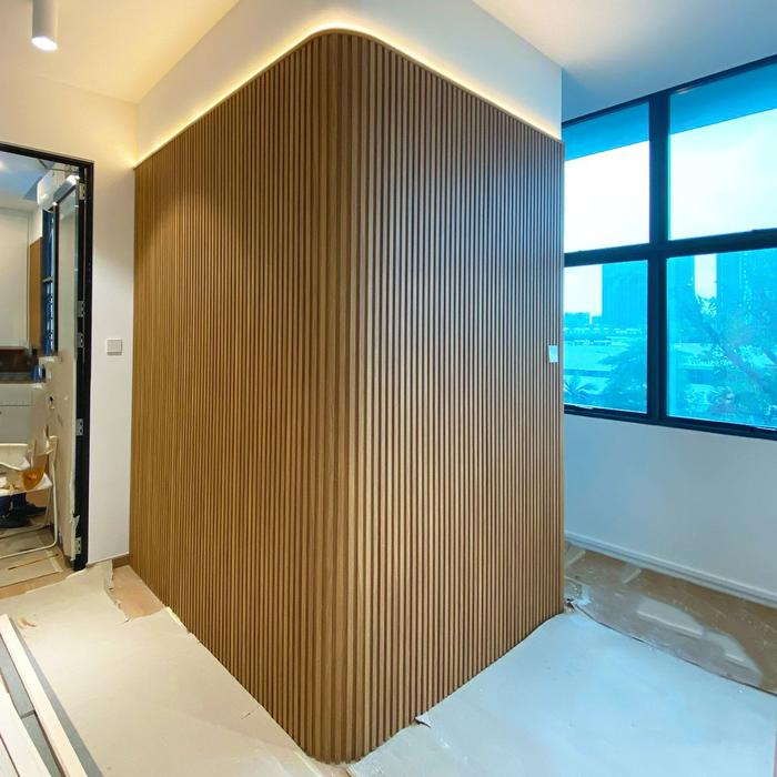 Mini Home Makeover Hack: Try These ‘No-Reno’ Fluted Wall Panels | Qanvast intended for The Real Cost of Fluted Wall Panels and Where You Can Save Money