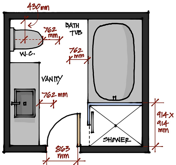 Minimum Dimensions For Bathroom intended for What Architects Wish You Knew About Standard Bath Sizes Before Renovating