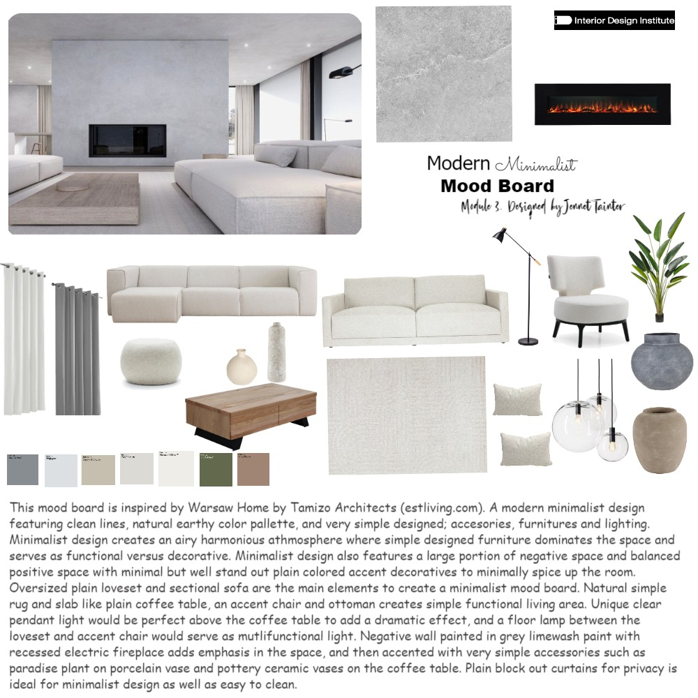 Modern Minimalist Mood Board Interior Design Mood Board By Jennet ... with regard to Create a Cohesive Home Vibe With These Easy Mood Board Steps