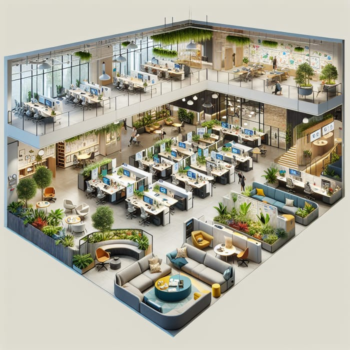Modern Open Floor Plan Office Design | Collaborative Spaces & Quiet ... regarding How to Zone Open Floor Plans Without Blocking Light in 2026