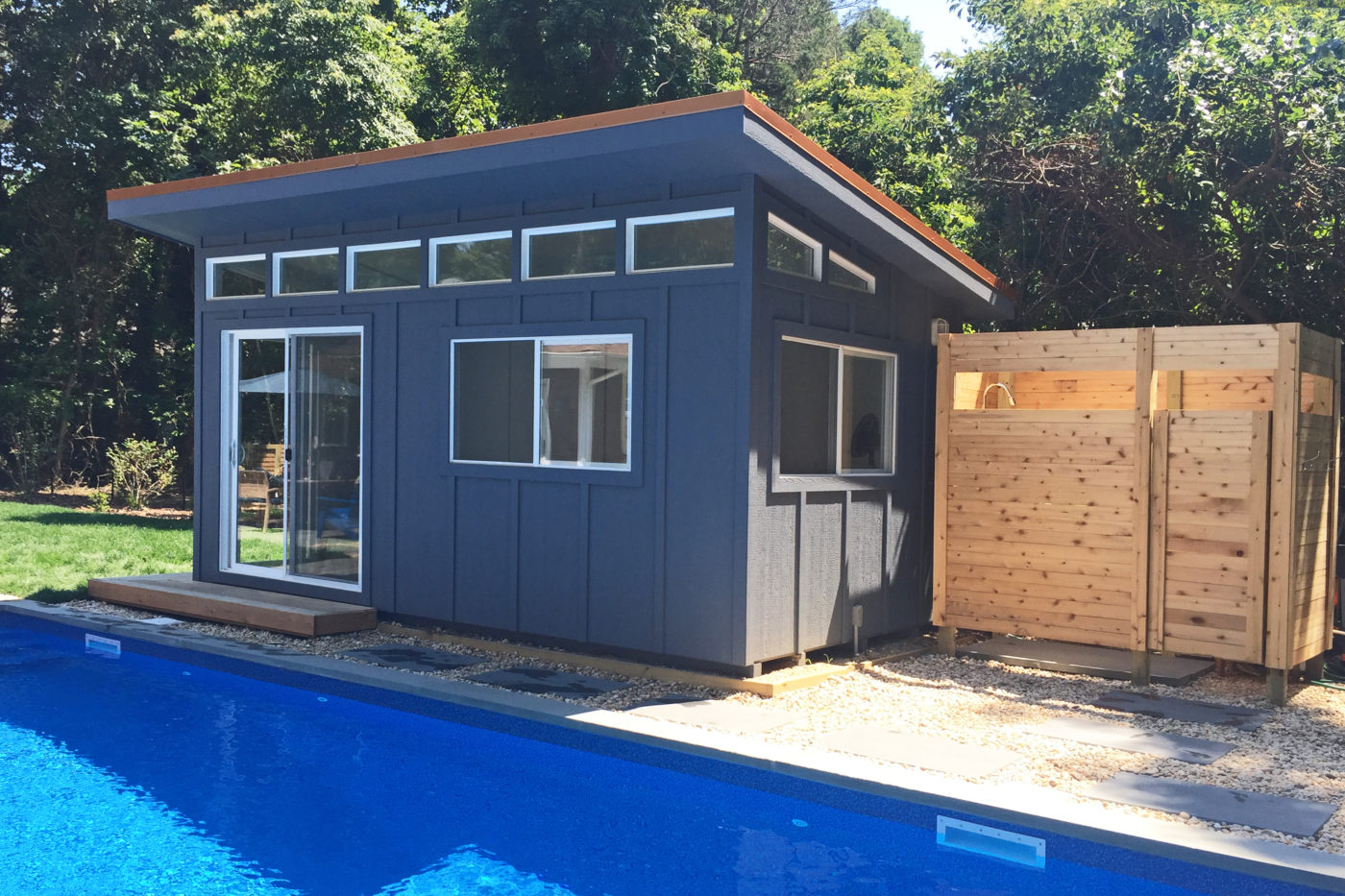 Modern Pool House Prefab inside Pool House Shed Design