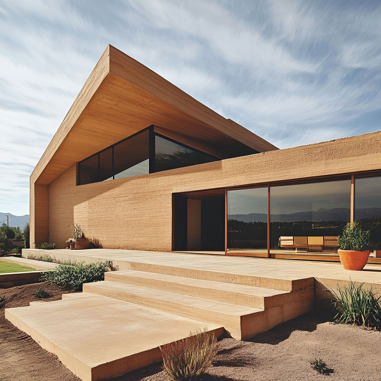 Modern Rammed Earth Construction For Sustainable And Aesthetic ... in Rammed Earth Wall Construction