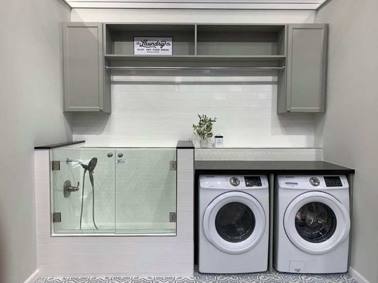 Multi-Purpose Dog Shower & Laundry Room Combo - Transitional - Laundry ... throughout Pet Wash Station Laundry Room