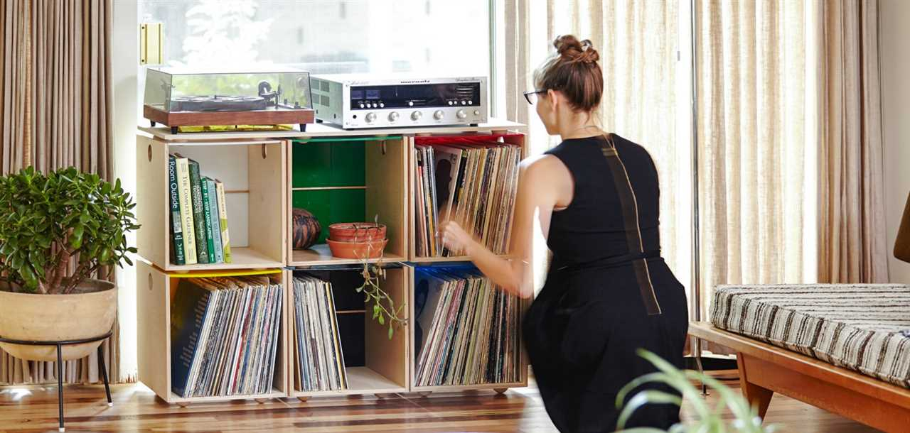 Organize Your Vinyl Collection With A Stylish Record Shelf - The ... for Vinyl Record Storage Furniture
