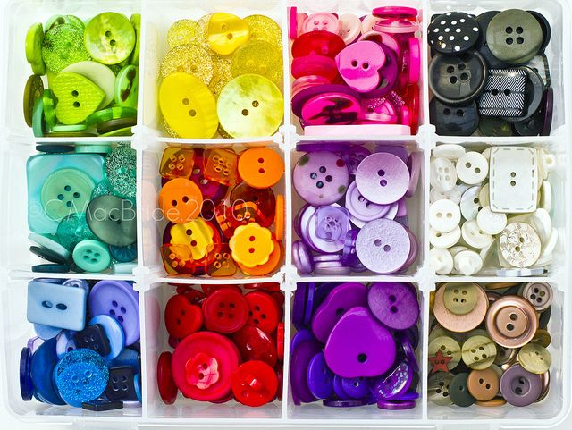 Organizing Buttons intended for Button Jar Storage