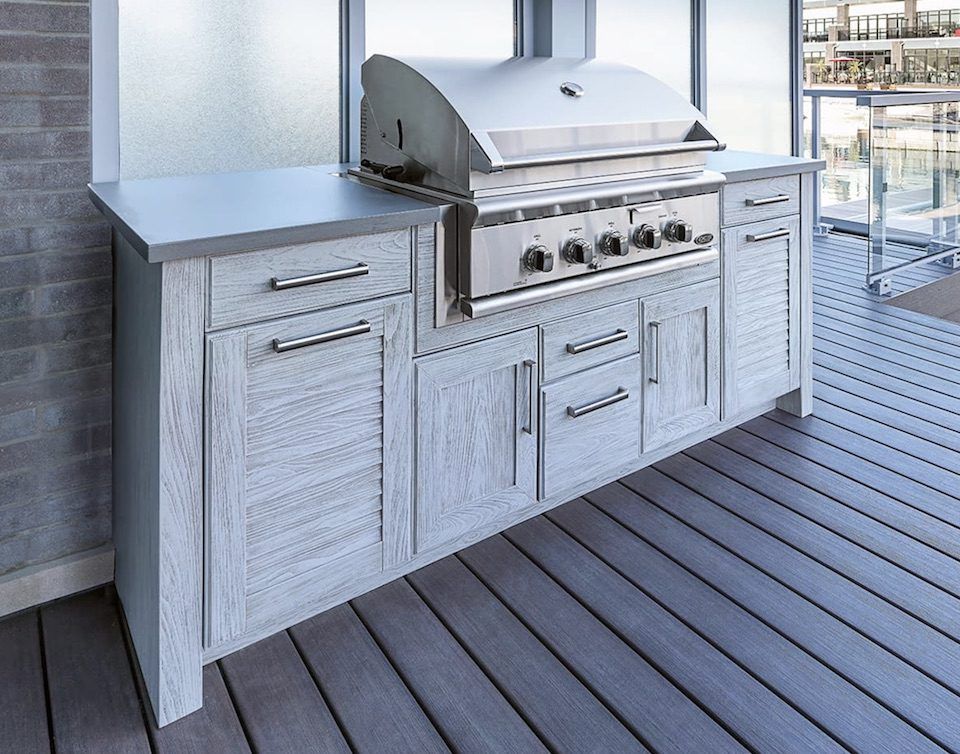 Outdoor Kitchen Cabinet Materials: The 5 Most Popular Types | Outeriors with Why Marine Grade Materials Matter for Your Patio TV Cabinet