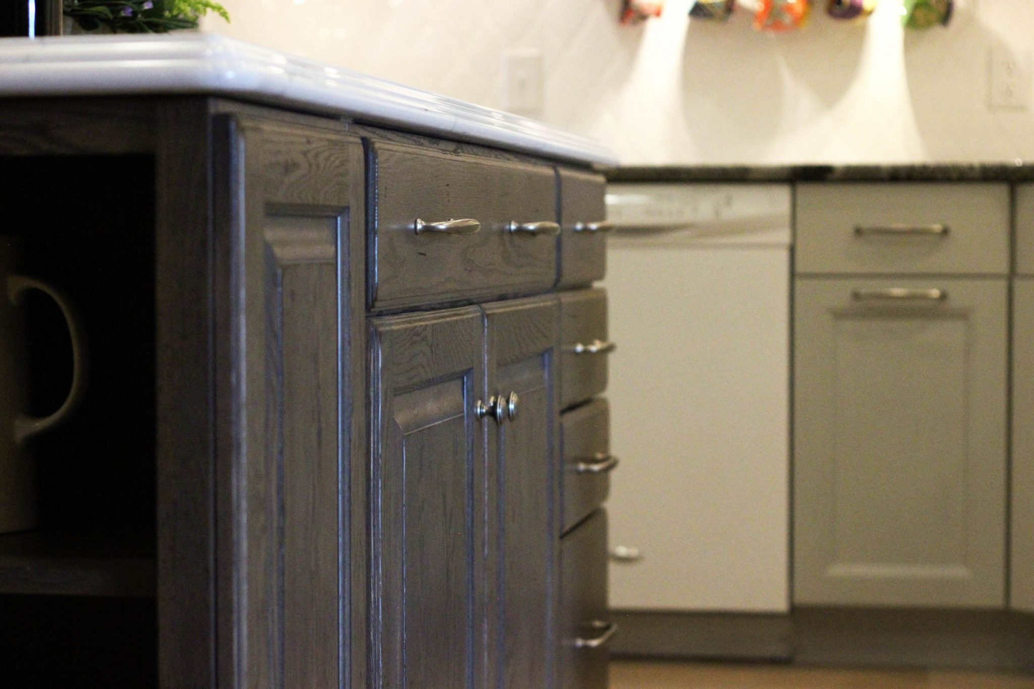 Painting Vs Staining Kitchen Cabinets Should I Re Stain Or Paint My within Stained Vs Painted Kitchen Cabinets