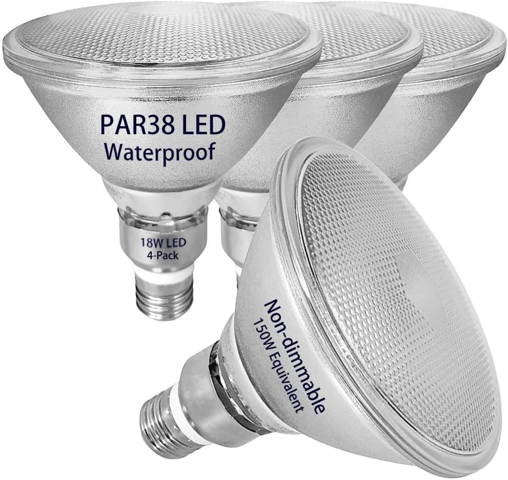 Par38 Led Flood Light Bulb,Classic Glass,Bright White Light,18W(=70W ... in Why IP65 Rating Matters for Your Outdoor PAR38 LED Bulbs
