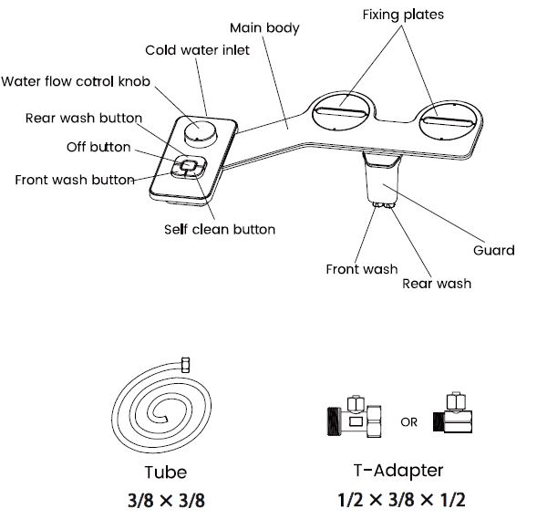 Pendejato B0Brtsp2G2 Bidet Attachment For Toilet Instruction Manual with Step by Step Instructions for Installing a Bidet Attachment on Any Standard Toilet