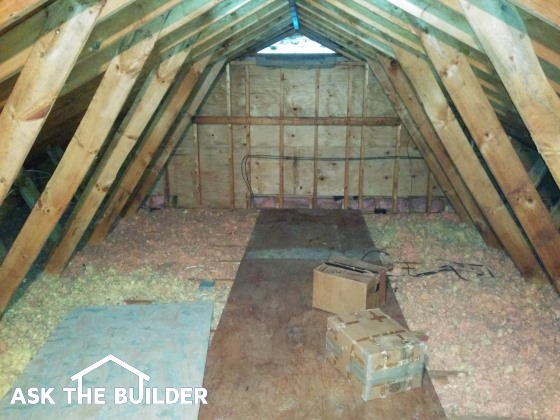 Plywood Attic Platforms in Attic Storage Flooring Over Insulation