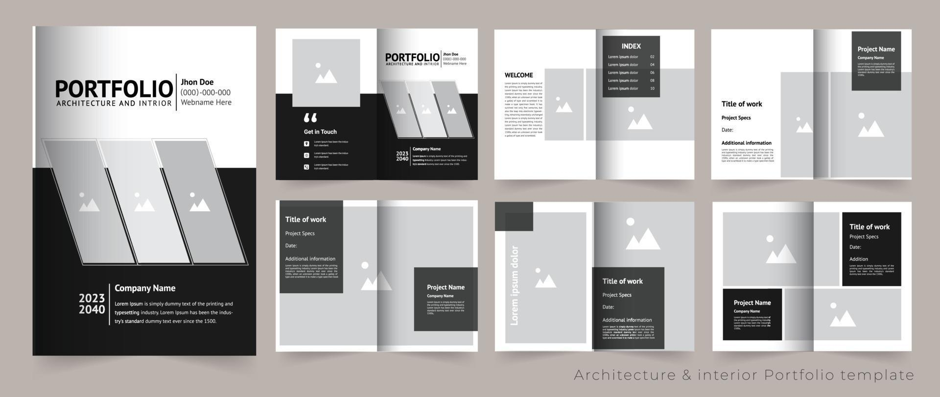Portfolio Template Design And Architecture Portfolio Or Real Estate ... regarding Professional Real Estate Photography