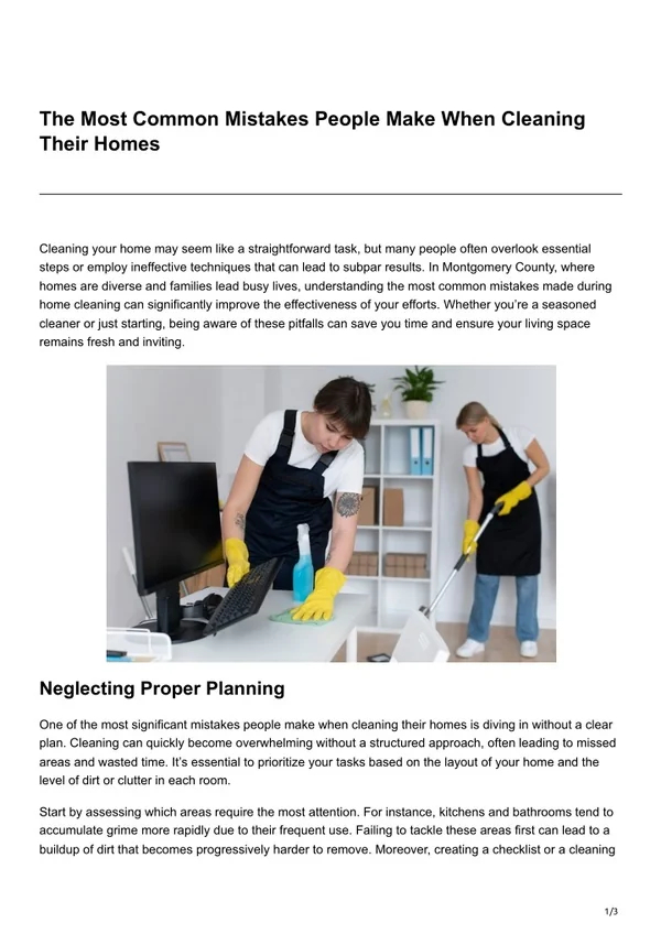 Ppt - The Most Common Mistakes People Make When Cleaning Theirhomes ... throughout Common Mistakes People Make When Installing Their First Home Command Center