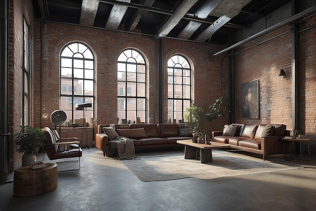 Premium Photo | An Industrial Loft With Exposed Brick Walls intended for Why Exposed Brick and Steel Remain the Heart of Urban Loft Aesthetics