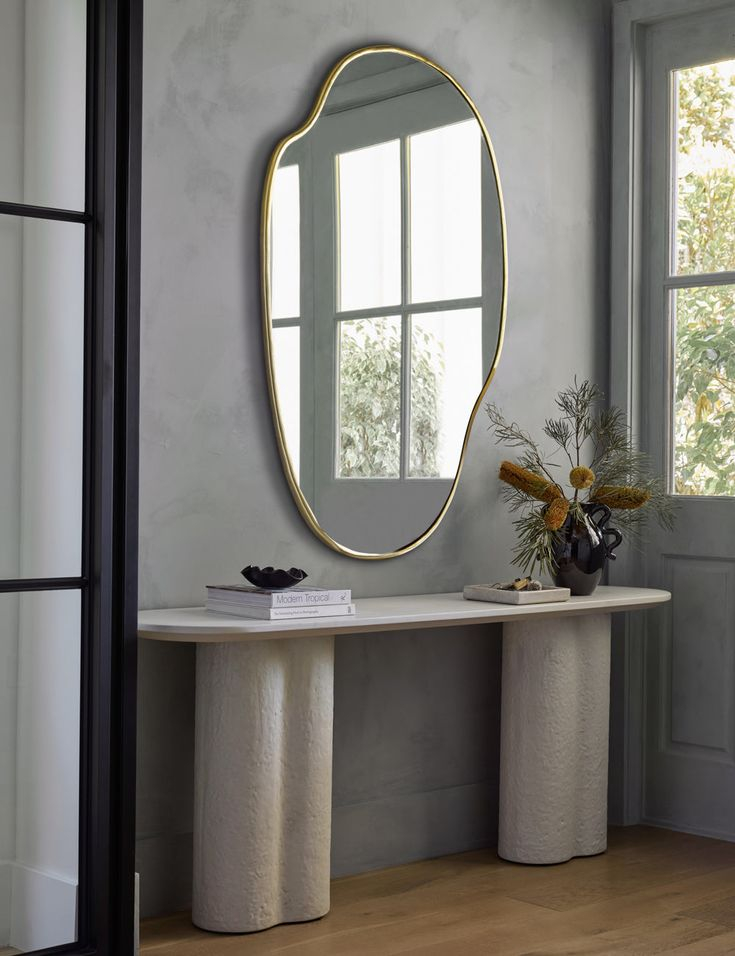 Puddle Mirror By Sarah Sherman Samuel | Mirror Wall Bedroom, Foyer ... for What interior designers look for when selecting the perfect puddle mirror