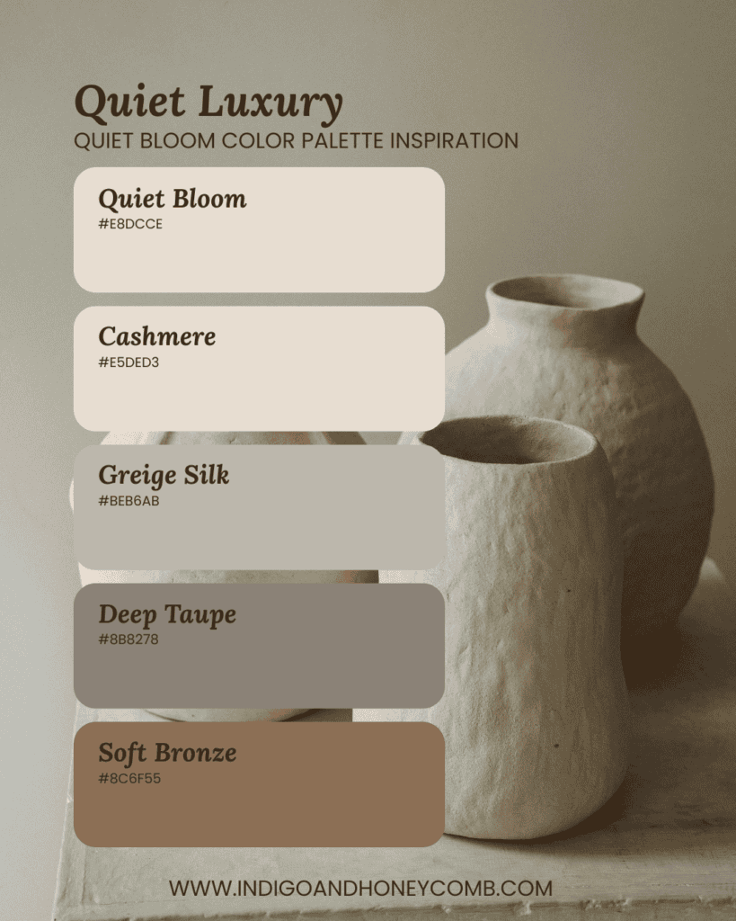 Quiet Bloom Color Palettes: January 2026 Color Of The Month - Indigo ... inside Why Your Quiet Luxury Palette Needs More Than Just Beige in 2026