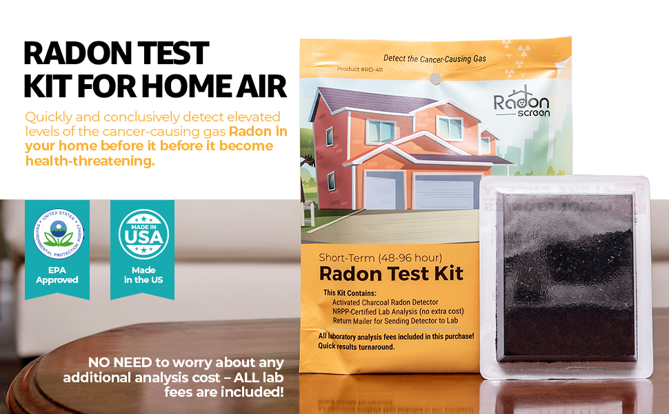 Radonscreen Radon Detector For Home Test Kit, Epa-Approved Radon Gas ... inside Radon Detector Home Test