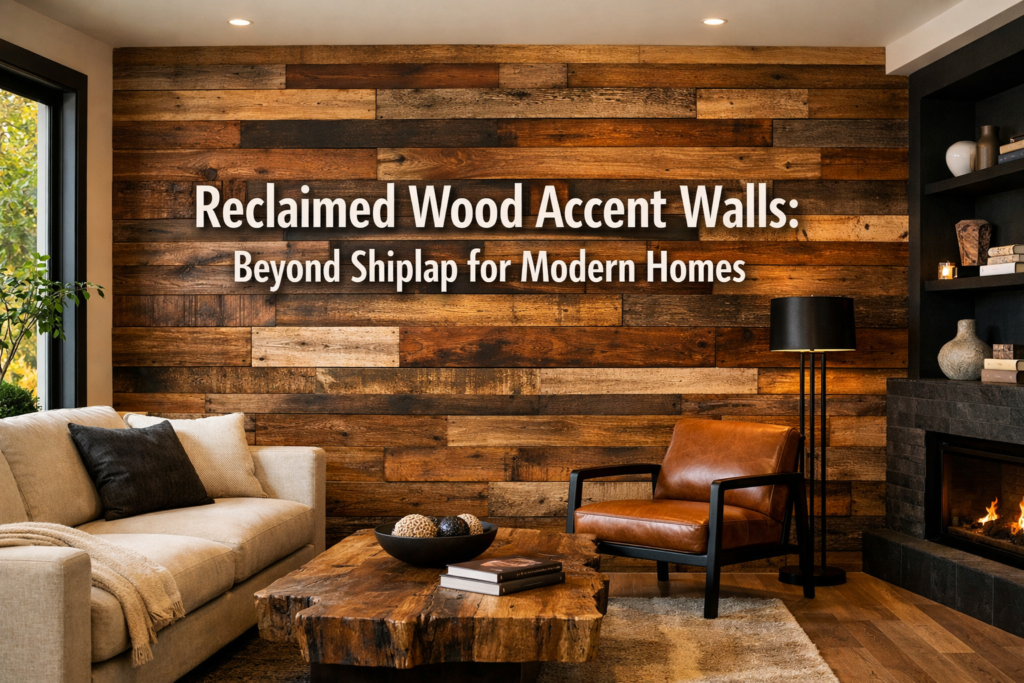 Reclaimed Wood Accent Walls: Beyond Shiplap For Modern Homes pertaining to Wood Paneling Accent Wall Bedroom