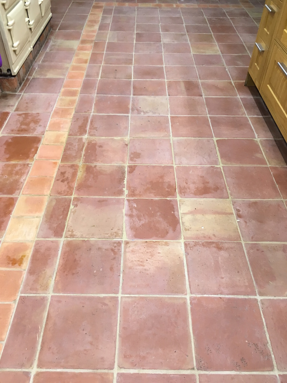 Restoring A Mexican Terracotta Floor In Shrewsbury | Stone Cleaning And ... for Saltillo Tile Floor Finish