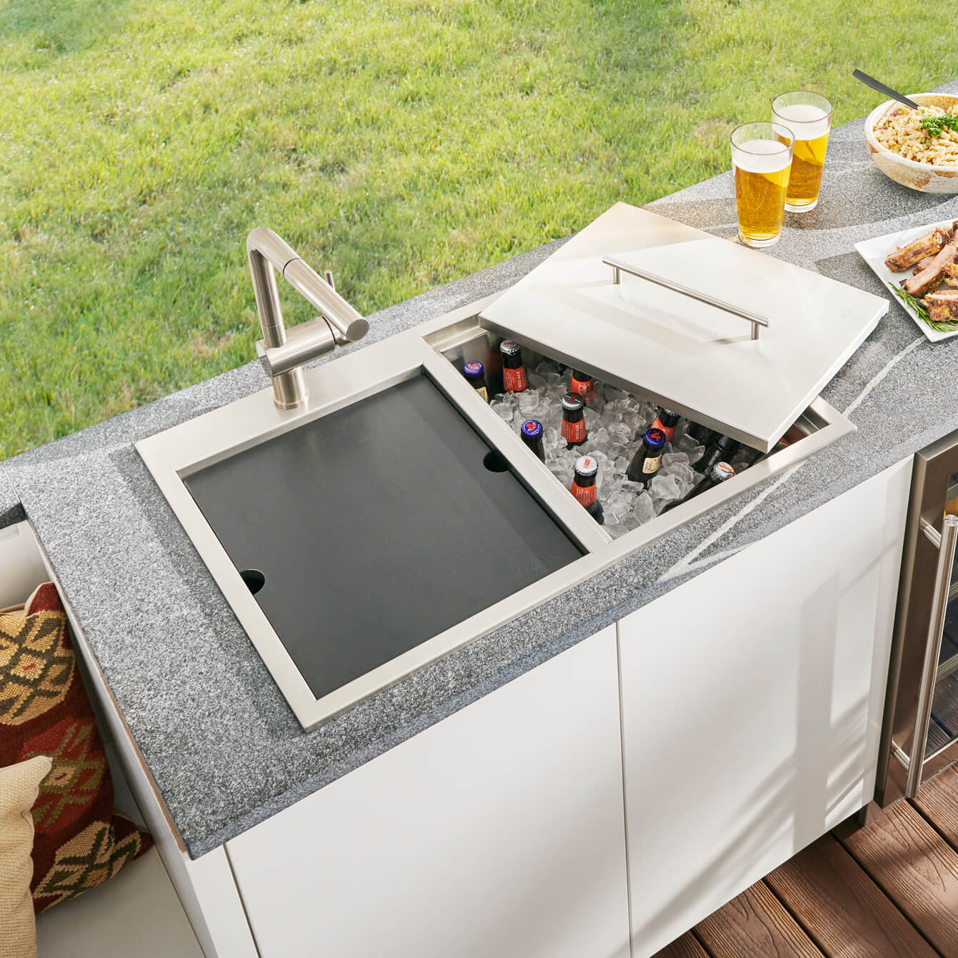 Ruvati Insulated Ice Chest And Outdoor Sink 29 X 20 Inch Bbq ... in Outdoor Sink And Ice Chest