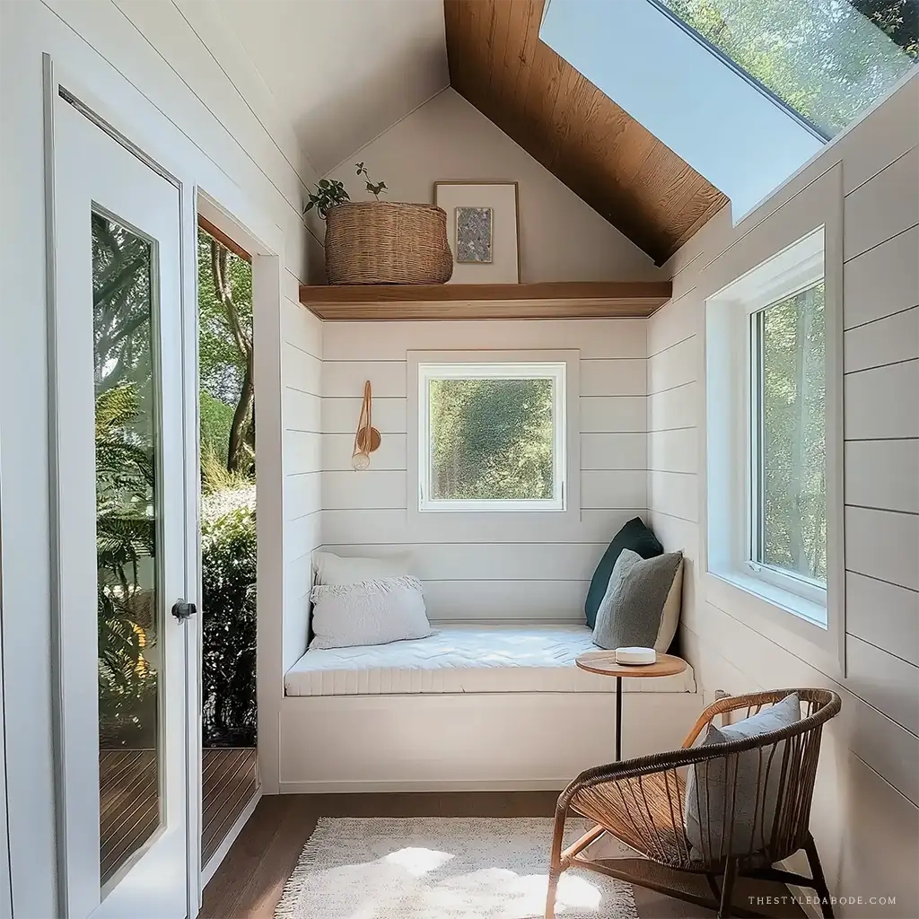 She Shed Finished Interior throughout She Shed Design Interior